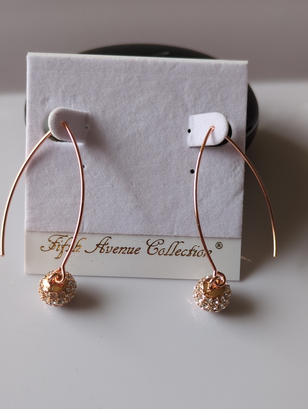 ✨Fifth Avenue Collection Rose Gold Swarovski Crystal Pavé Hoop Earrings